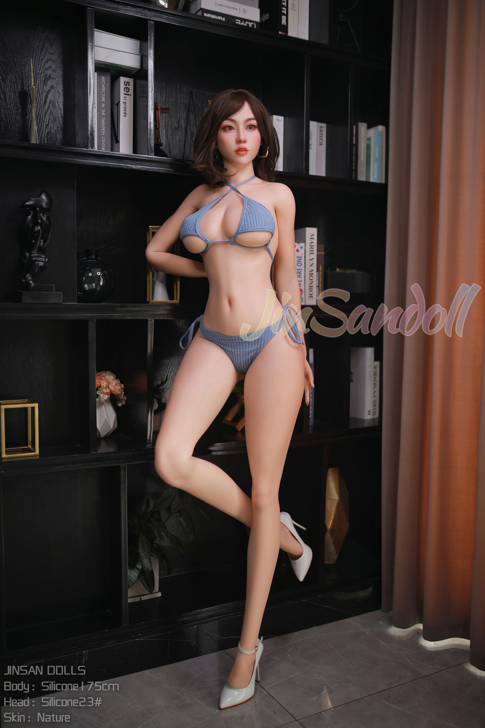 175cm (5 feet 8.9 inches) silicone sex doll, head 23#