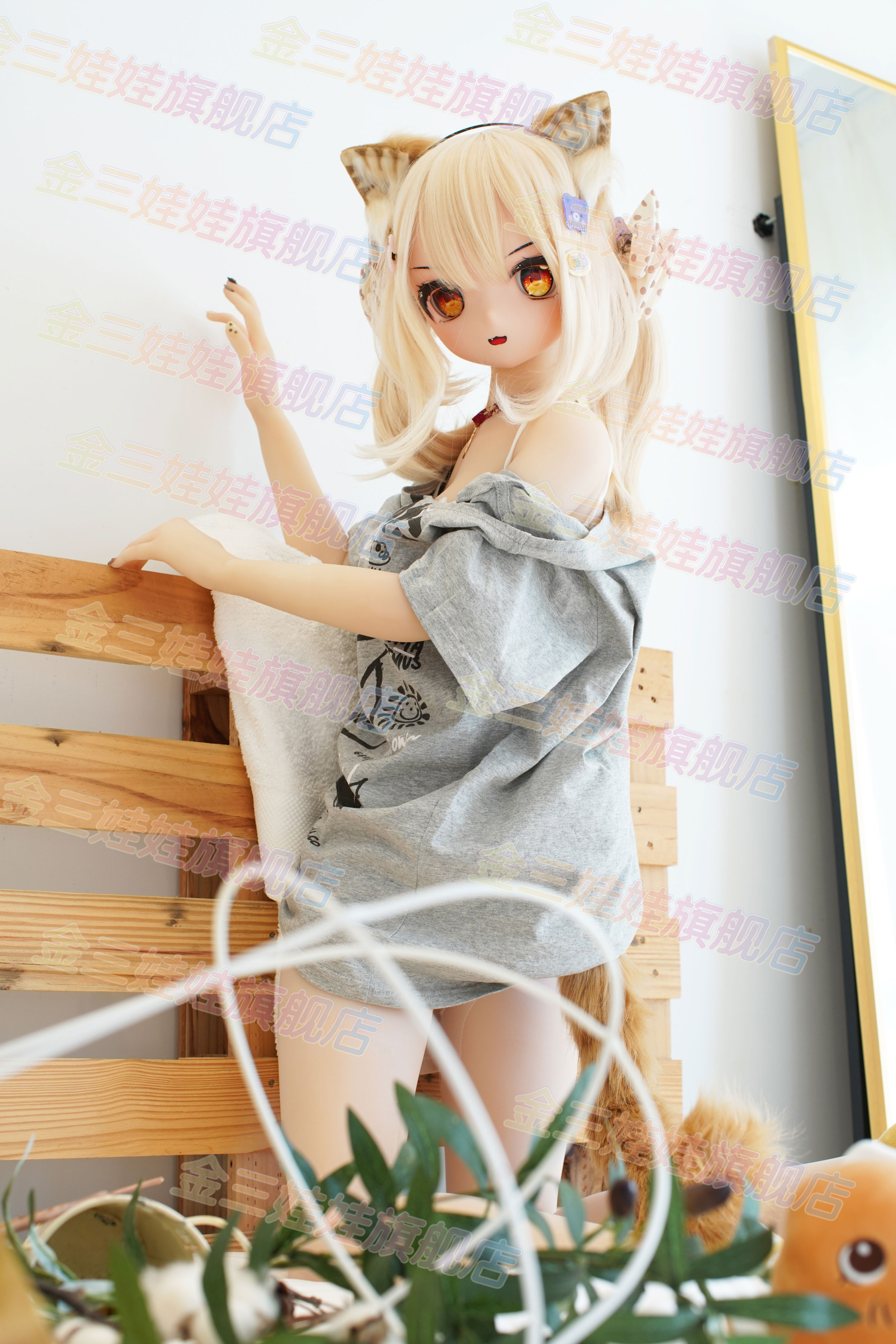 159 cm (5 feet 2 inches)  silicone sex doll, head Y007#