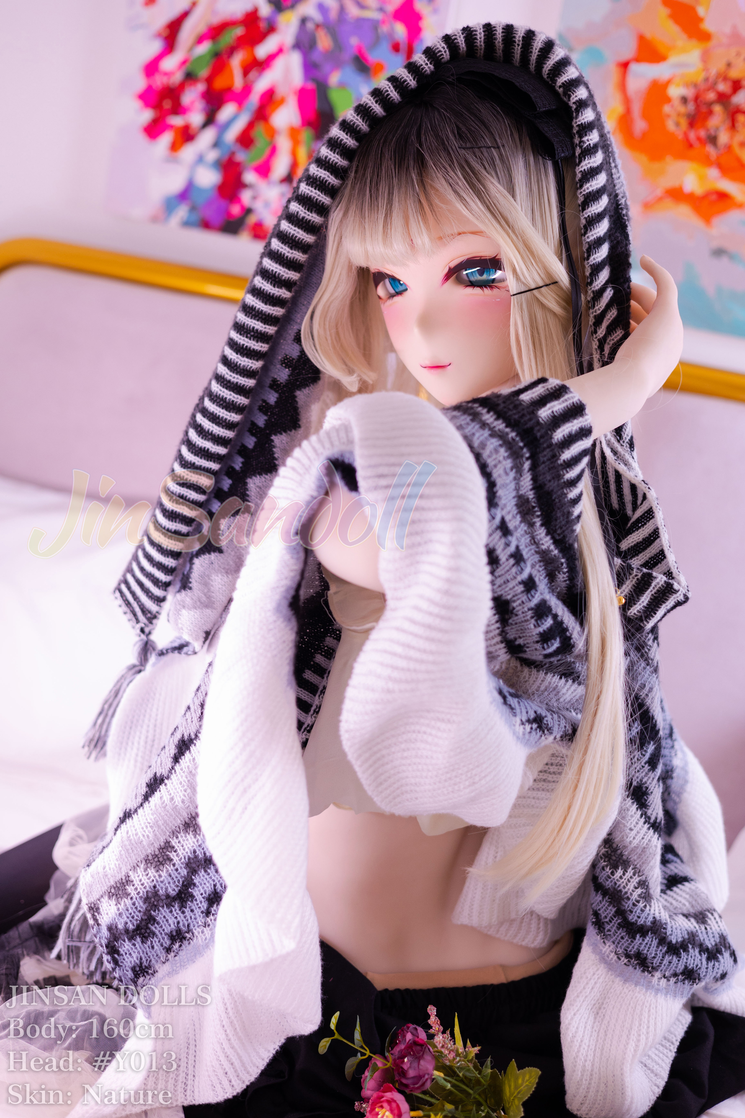 160 cm (5 feet 2 inches) silicone sex doll, head #Y013